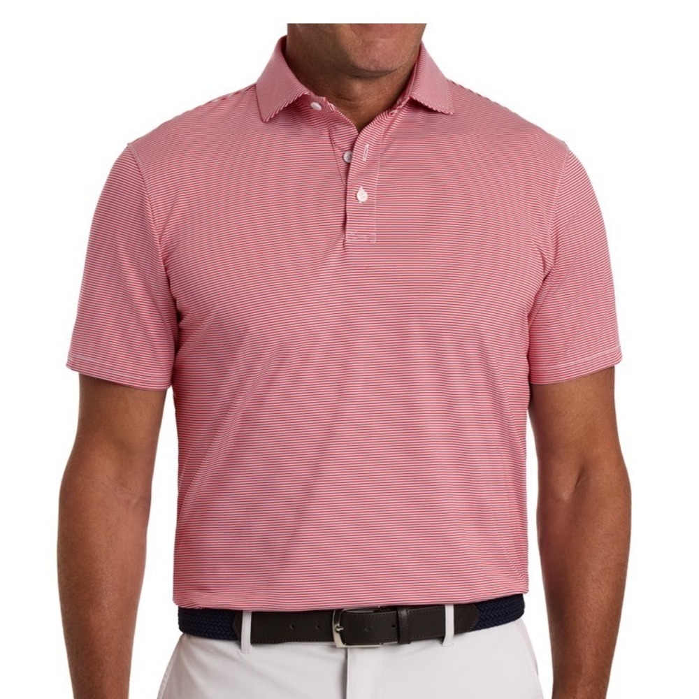 Holderness & Bourne Egan Polo Shirt Men Large Punch White Striped Old Money Golf